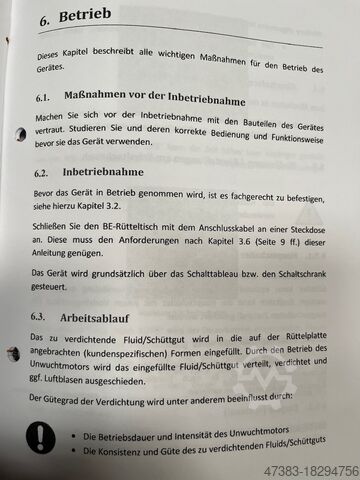 Rütteltisch Vibrationstisch Vibrationsplatte BERGER Rütteltisch BE-1200x1200