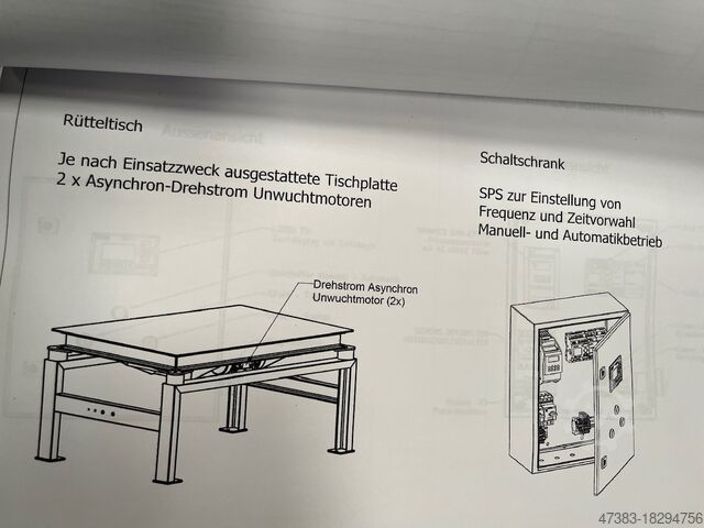 Rütteltisch Vibrationstisch Vibrationsplatte BERGER Rütteltisch BE-1200x1200