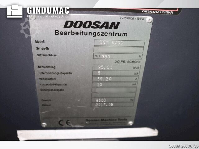 VERTIKALES BEARBEITUNGSZENTRUM DOOSAN DNM 6700