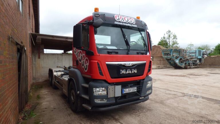 Roll-off tipper truck MAN TGS 26.480 6X4 BL