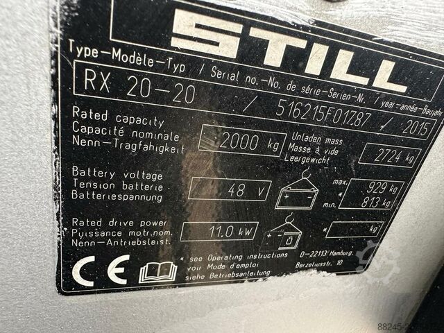 Elektrischer Triplex-Gabelstapler Still RX20-20 mit Seitenschub STILL RX20-20