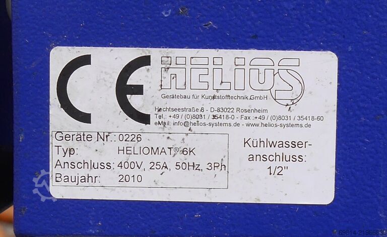 Portion dryer / Pre-drying station Helios Heliomat 6K