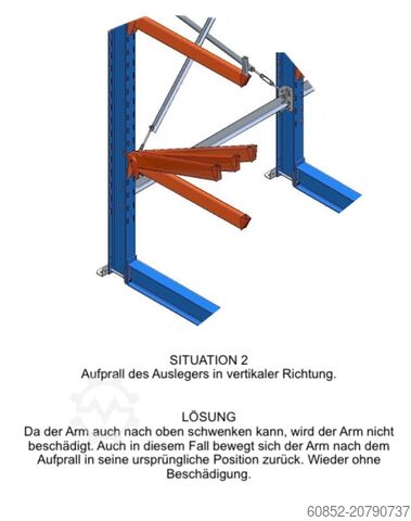 Kragarmregal Schwerlastregal Langgutrega ca. 4 lfm. Kragarmregal H: 400cm ,Fuß +3 650 kg Belastung pro Arm , Langgutregal
