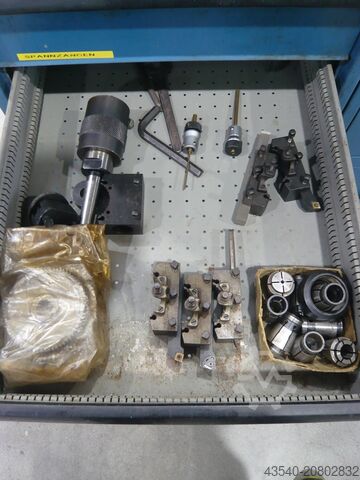 Leit-/Zugspindeldrehmaschine Schaublin 135 mit Zubehör