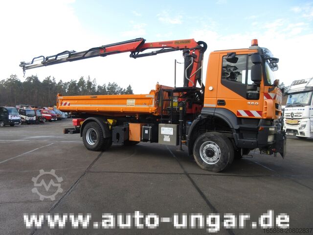 Dreiseitenkipper LKW Iveco Trakker 360 Kipper Allrad 4x4 Kran Palfi