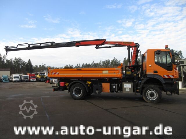 Dreiseitenkipper LKW Iveco Trakker 360 Kipper Allrad 4x4 Kran Palfi