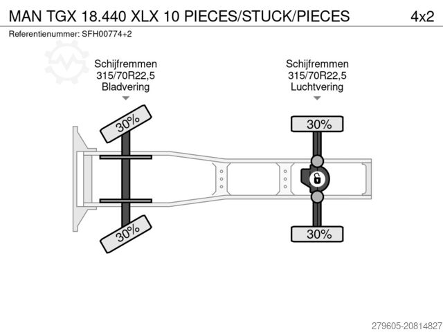 Standard-SZM MAN TGX 18.440 XLX 10 PIECES/STUCK/PIECES
