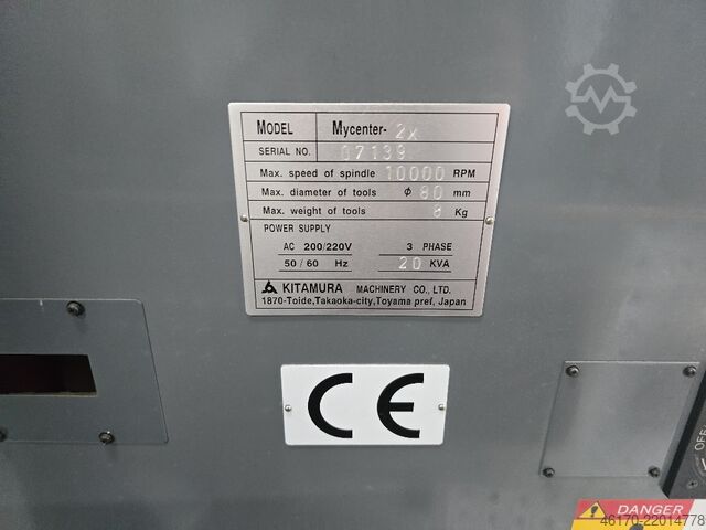 Horizontal machining center Kitamura My Center 2X