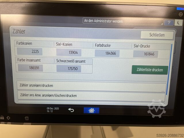 Digitaldruckmaschine Ricoh PRO C 5300s incl. Fiery, Finisher, Paper deck