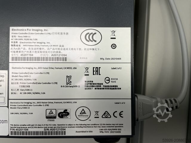 Digitaldruckmaschine Ricoh PRO C 5300s incl. Fiery, Finisher, Paper deck