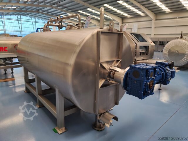 Stainless steel horizontal mixing tank 4,000 L ROSSI & CATELLI