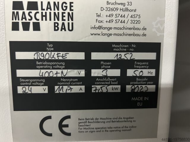 Edge banding machine Lange Maschinenbau B 90 KFE