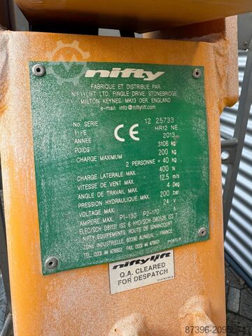 Articulated boom lift Niftylift HR12NE Hoogwerker Knikarmhoogwerker