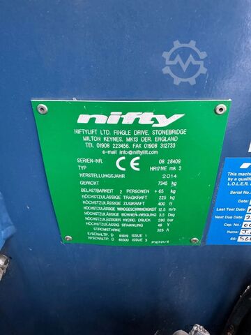 Articulated boom lift Niftylift HR17NE Hoogwerker Knikarmhoogwerker