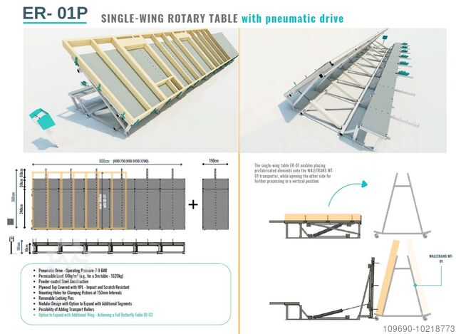 Montagetisch für Fertighäuser BOOSTON ER-01P/750