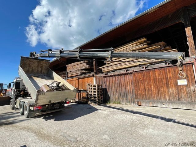 Kipper LKW MAN TGS 26.440 6x4 BL Eu4 Rückmulde mit Kran Bj 2008