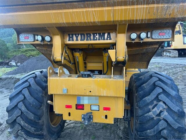 Dumper Hydrema 912GS dump truck w/white signs. WATCH VIDEO.