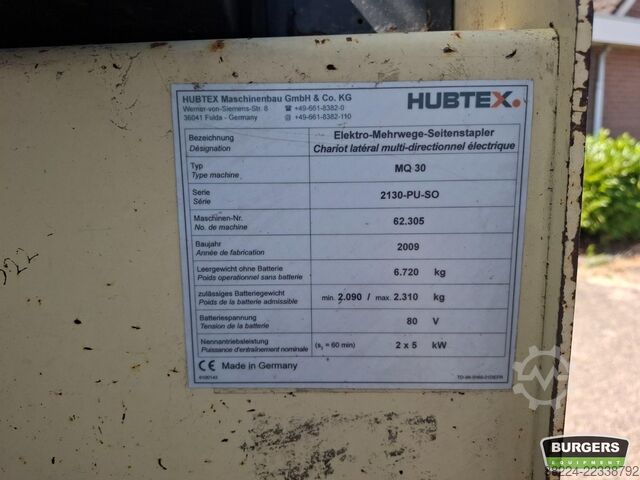 Side-loader forklift Hubtex MQ30