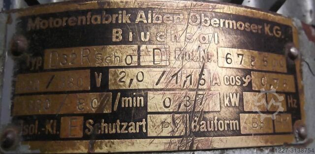 Gear motor 0.37 kW 80 rpm Obermoser D32RSch0D