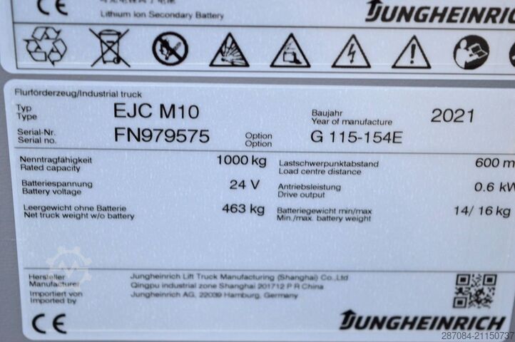 Hochhubwagen Jungheinrich EJC M10