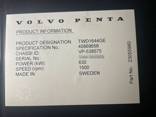 Generator set Volvo TWD1644GE - 715 kVA Generator - DPX-18884.1