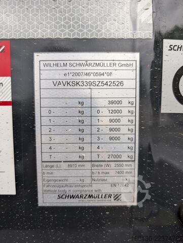 Semi-tipper trailer Schwarzmüller 3-Achs Stahlkipper ca. 24 m³ - D21K0