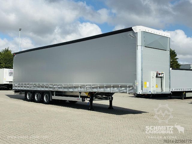 Open semitrailer with tarp Schmitz Cargobull Curtainsider Mega Getränke