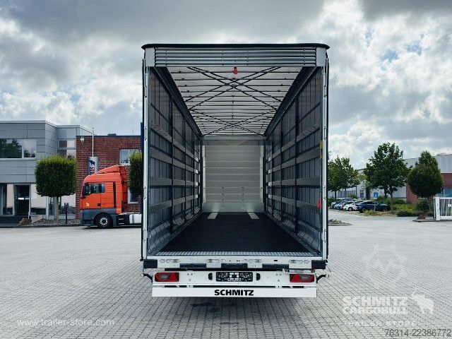 Open semitrailer with tarp Schmitz Cargobull Curtainsider Mega Getränke