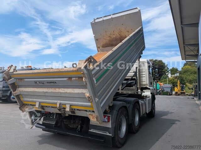 Three-sided tipper truck MAN TGS 33.500 / Manual /Meiller BORDMATIK/WENIG KM