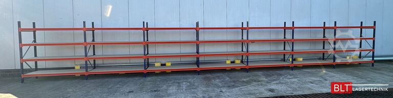 Wide span storage rack ca. 57 lfm. Weitspannregale H: 200 cm T: 60 cm , 400 kg Fachlast , 4 Ebenen