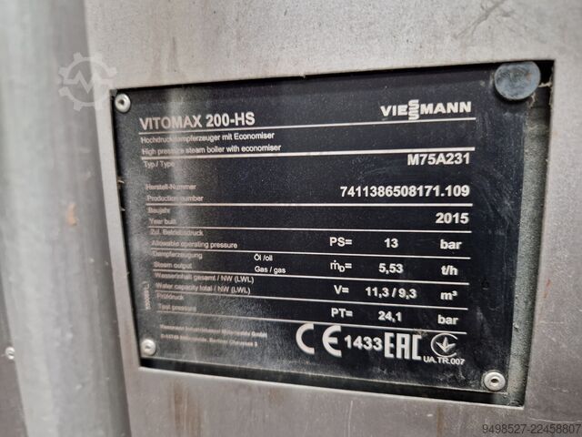 Wiessmann vitmax 2000 2 x 5000 kW complete. Wiessman Vitomax 2000