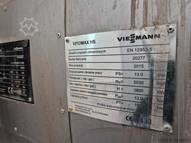 Wiessmann vitmax 2000 2 x 5000 kW complete. Wiessman Vitomax 2000
