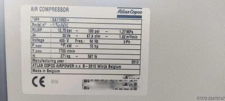 Kompressor Atlas Copco GA11VSD+