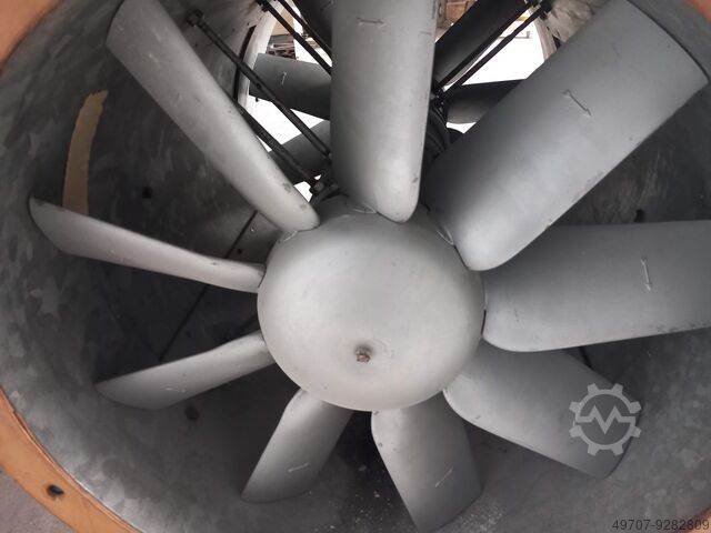 2 stage pipe axial fan Aerofoil 110V 5.5A 750mm 5500m3