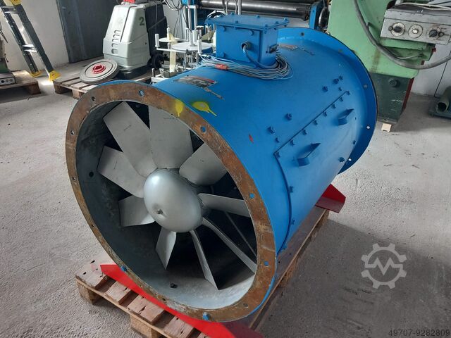 2 stage pipe axial fan Aerofoil 110V 5.5A 750mm 5500m3