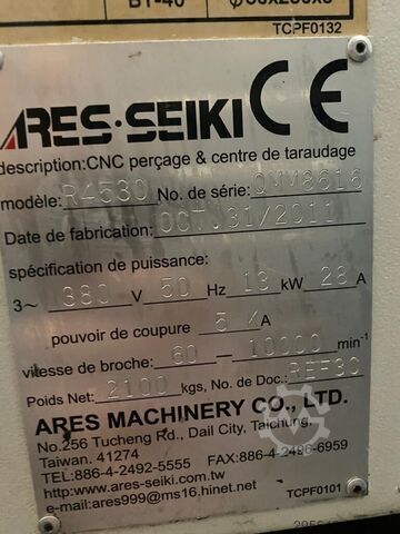 CNC Tapping center- 5 axis tilting table Ares Seiki R4530