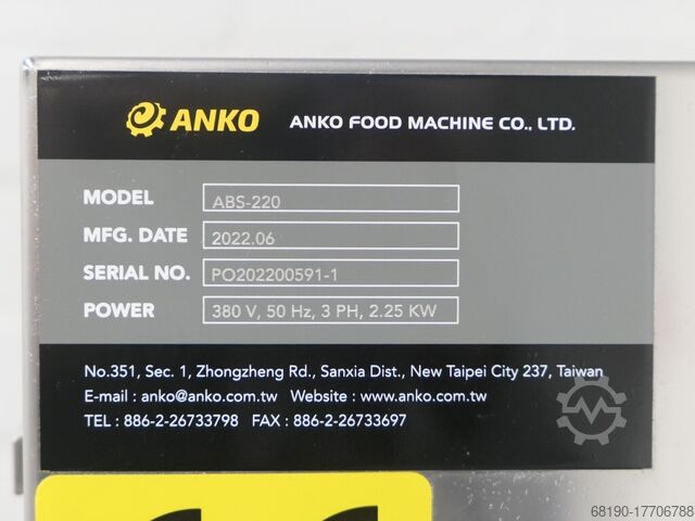 Teigausrollmaschine Anko ABS-220