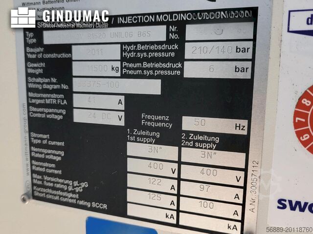 Hydraulic Injection Moulding Machine Battenfeld VM 150/750V R1520 UNIGLOG B6S