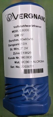 Hob milling cutter Vergnano / Saazor Vergnano / Saazor Wälzfräser Vorfäser