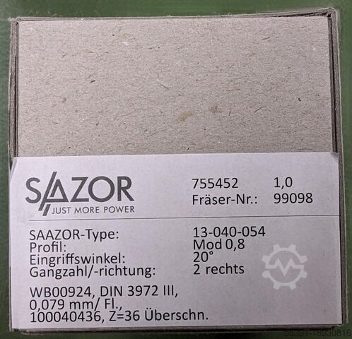 Wälzfräser Vorfäser Vergnano / Saazor Vergnano / Saazor Wälzfräser Vorfäser