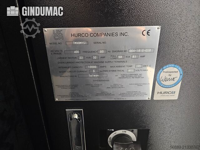 Hurco CNC TMX 8 MYSi Hurco CNC TMX 8 MYSi