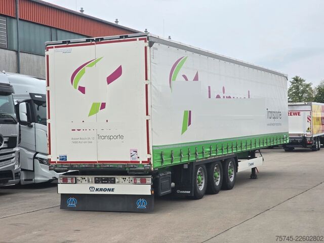 Open semitrailer with tarp KRONE SD * PR.+PL. * SAFETY ROOF * BPW * LIFT *