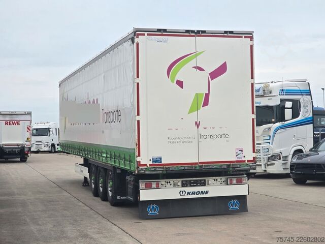 Open semitrailer with tarp KRONE SD * PR.+PL. * SAFETY ROOF * BPW * LIFT *