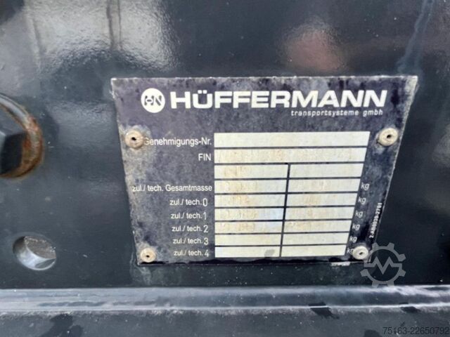 Roll off trailer HÜFFERMANN Tandemanhänger HTA 1877 Containeranhänger LS