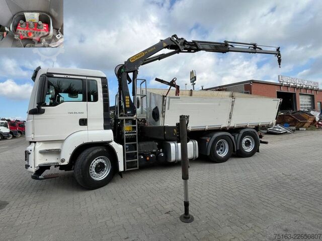 Kipper LKW MAN TG-S 26.400 6x2-2 BL 3-Achs Kipper Kran +Funk+Gr