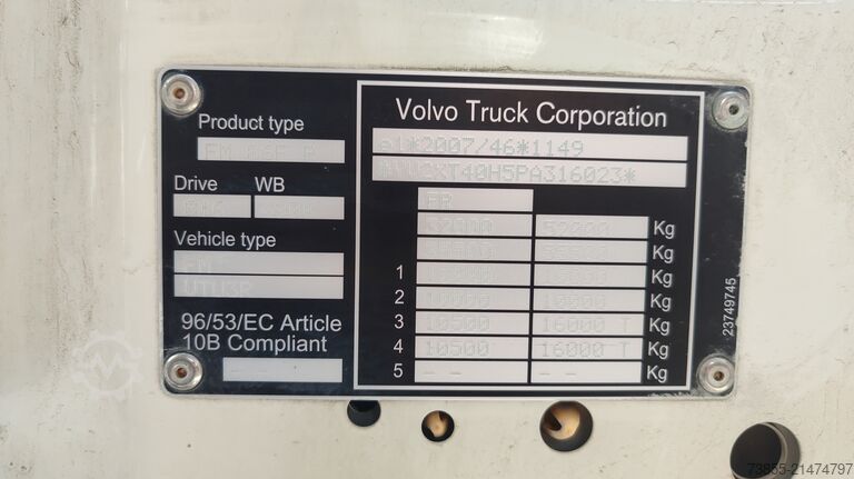 Knickgelenkter Muldenkipper Volvo FMX500