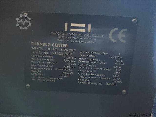CNC-Dreh- und Fräszentrum Hwacheon HI-TECH 230B