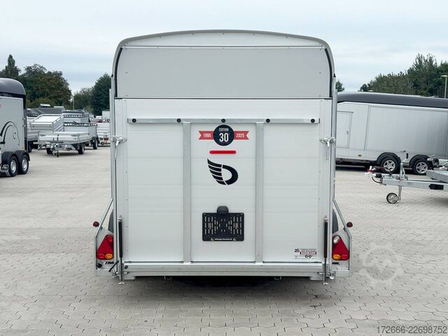 Box trailer Debon CHEVAL LIBERTE DEBON C700 ALU ROADSTER WEISS +SEITENTÜR