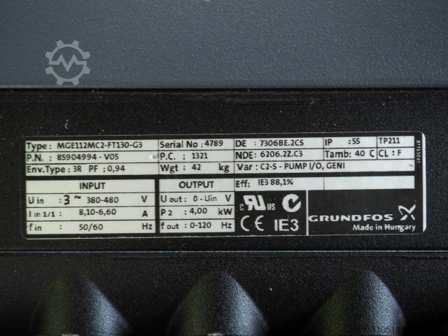 Kreiselwasserpumpe Grundfos MTRE 15-9/5 | 10-10/10 | 5-10/10