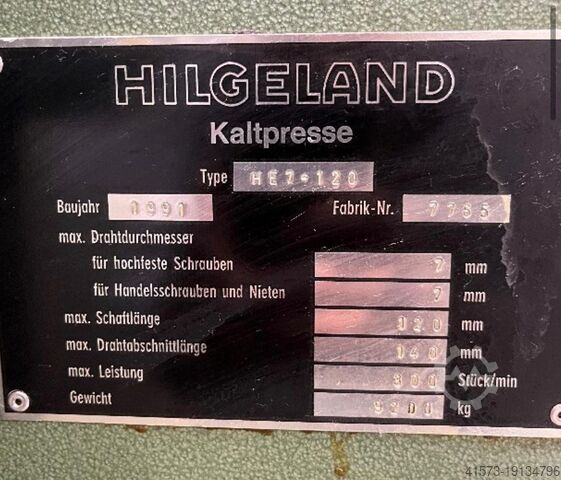 Single blow header HILGELAND HE7-120
